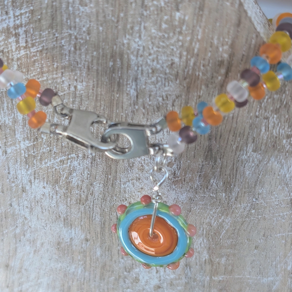 Artisan Beaded And Sterling Silver Bracelet - Picture 8 of 9
